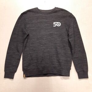 Tentree Mens Pullover Crew Sweater Med. Black Marled 50 Years Foot Locker Logo